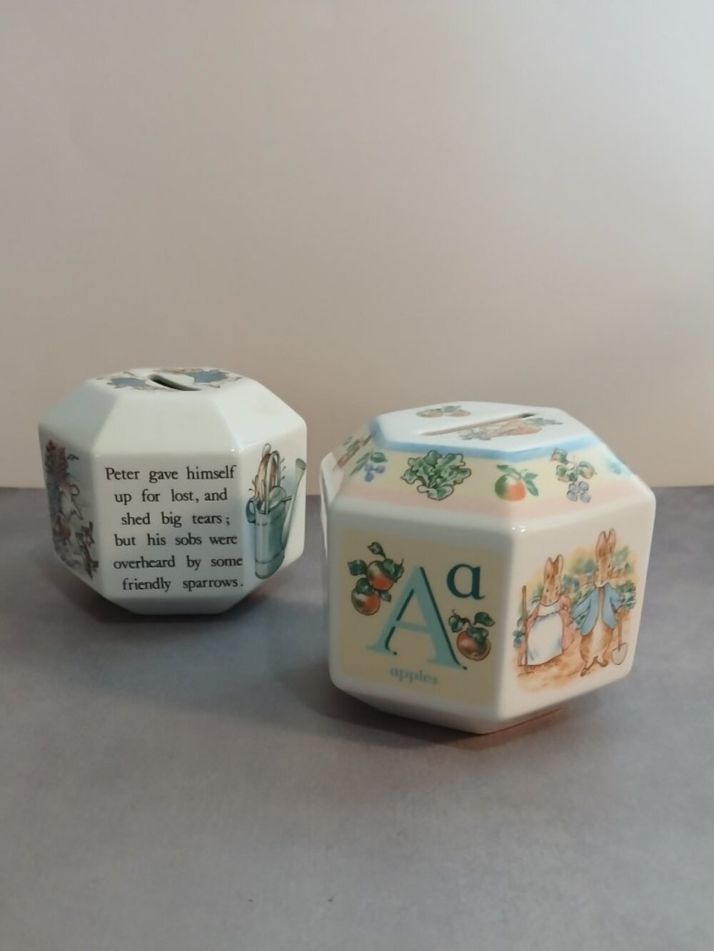 Two Wedgwood Peter Rabbit Keepsake Banks-England